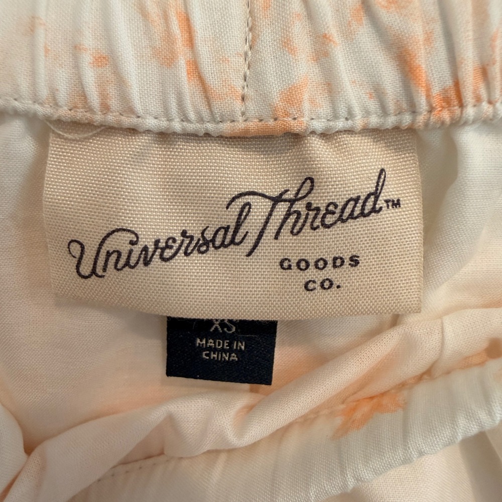 Universal Thread Womens XS Cream Orange Floral Cotton Midi Skirt NWT - Picture 5 of 8